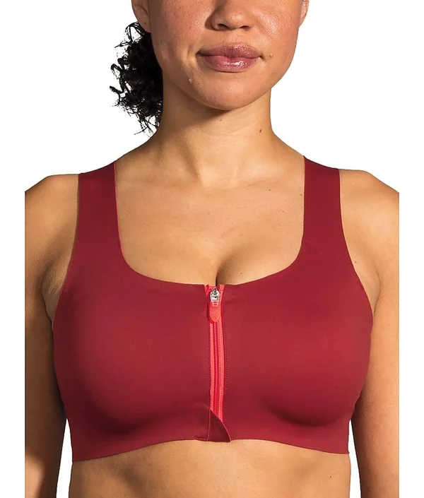 Brooks Dare Zip High Impact Wire-Free Bra - Womens - Beet - 30 A/B