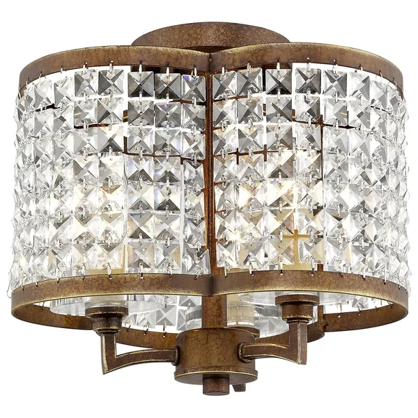 Livex Lighting 50573-64 Grammercy 3-Light Ceiling Mount - Hand Painted Palacial Bronze
