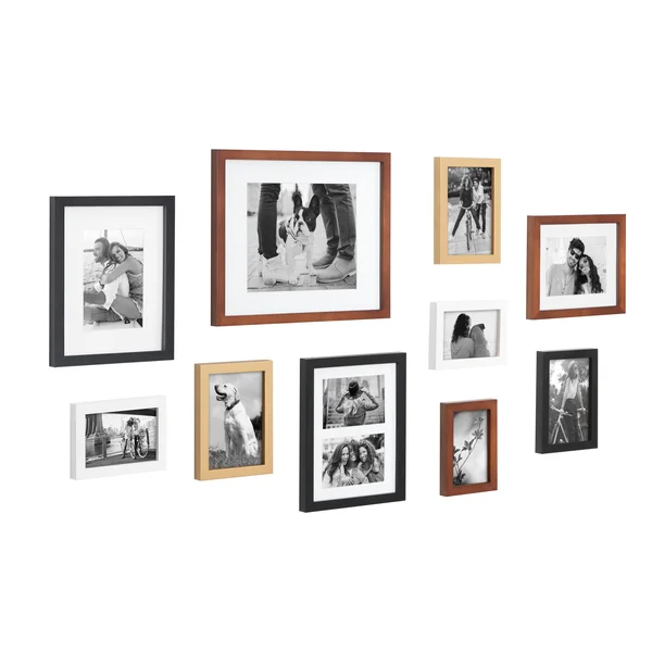 Kate and Laurel Gallery Multi/Gold Picture Frames (Set of 10)