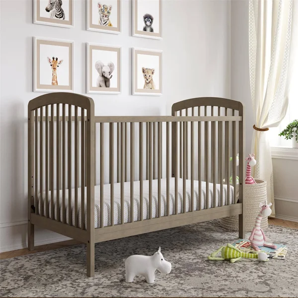 Baby Relax DL8101B3 Mydland 3-in-1 Convertible Crib Coastal Gray