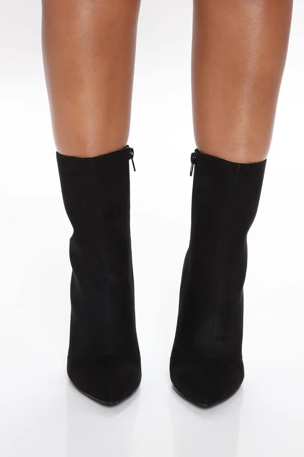 Womens Francoise Wedge Booties in Black Size 6.5 by Fashion Nova