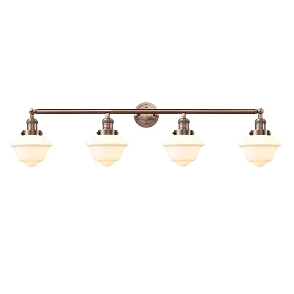 Innovations Lighting Small Oxford 4 Light Bath Vanity Light 215 AC G531 (Antique Copper)