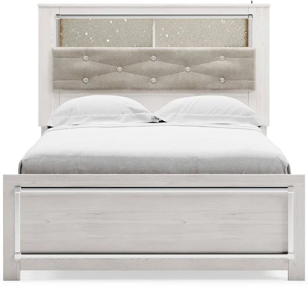 Ashley Altyra Full Upholstered Panel Bookcase Headboard