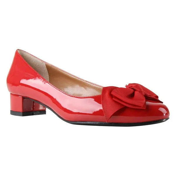 J. Renee Cameo Women's Wedge Shoes Red : 8 WW (E)