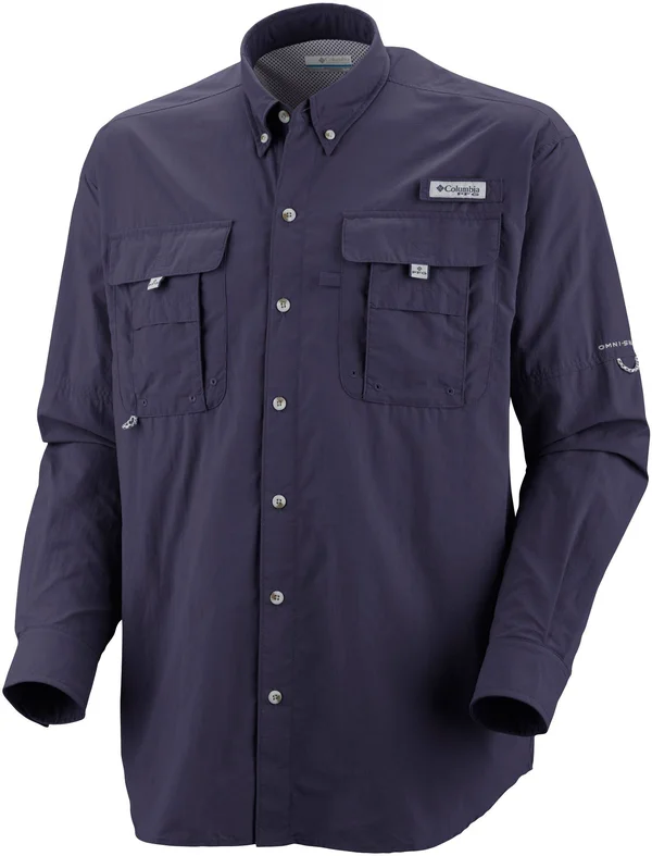 Columbia Men's PFG Bahama Long Sleeve Shirt - Size: 2XT, Black