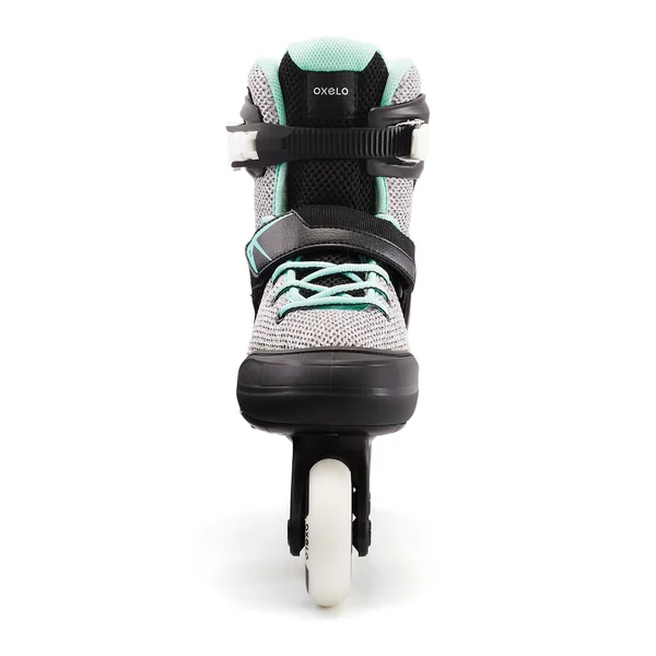 Oxelo Women's Fit100 Inline Fitness Skates in Pale Gray - Size 10.5