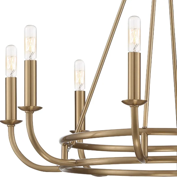 Crystorama Bailey 8 Light Aged Brass Chandelier BAI-A2108-AG