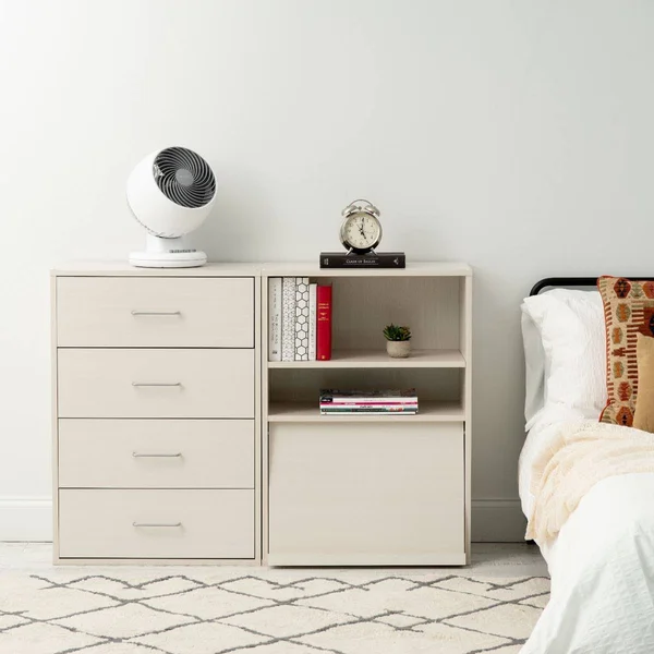 Iris 4 Drawer Wood Dresser, Off White, Collan Series