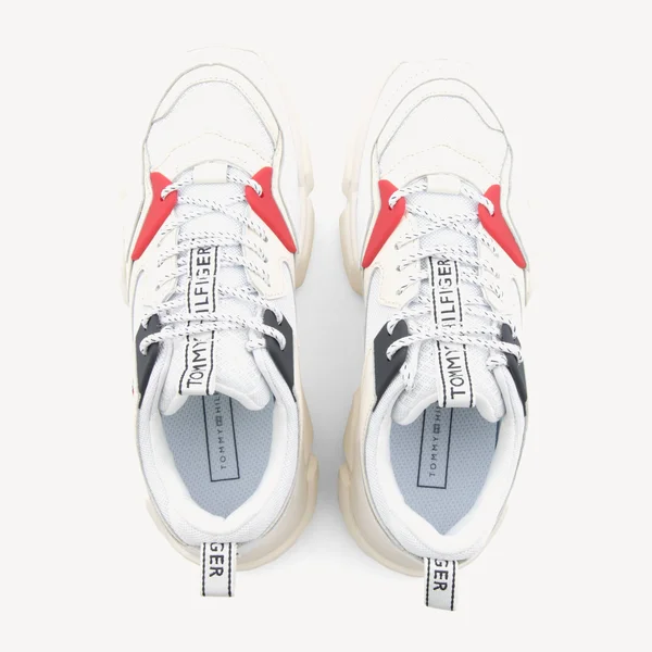 Tommy Hilfiger Chunky Mixed White Trainers