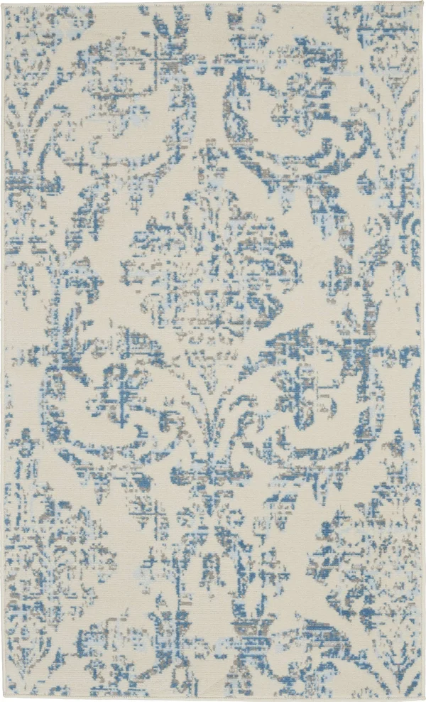 Nourison Jubilant JUB09 Area Rug - Ivory/Pink, 7& x 10&