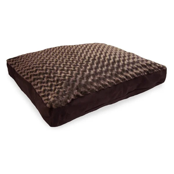 FurHaven Ultra Plush Deluxe Pillow Pet Bed Chocolate