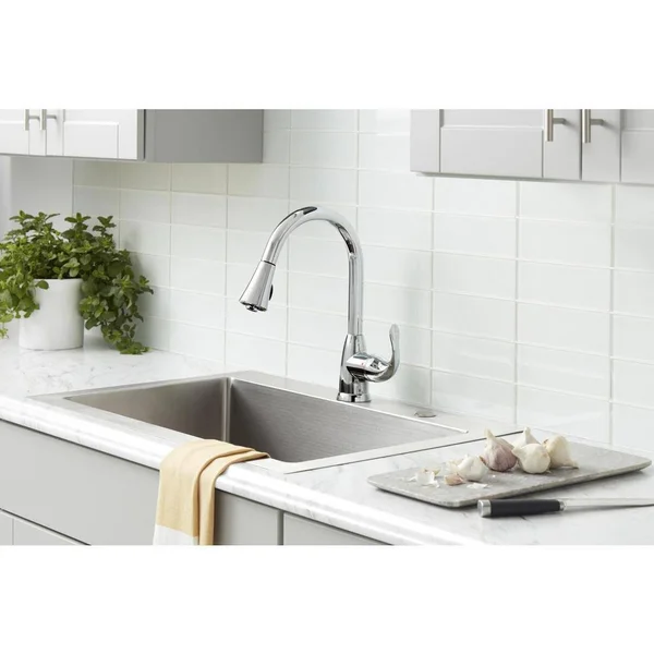 Glacier Bay Market Single-Handle Pull-Down Sprayer Kitchen Faucet in Chrome