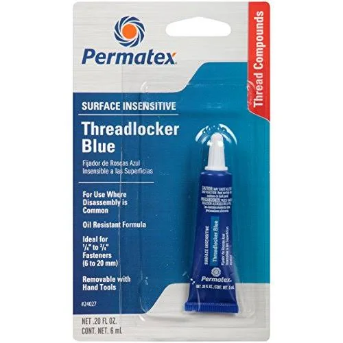 Permatex 24027-6pk Surface Insensitive Threadlocker Blue 0 20 oz Pack of 6 at MechanicSurplus.com