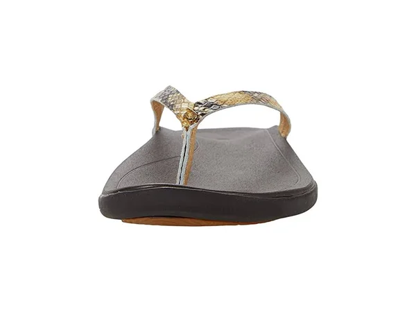 Olukai Ho&opio Leather Women's Sandals Tan/Mo&o : 8 B - Medium