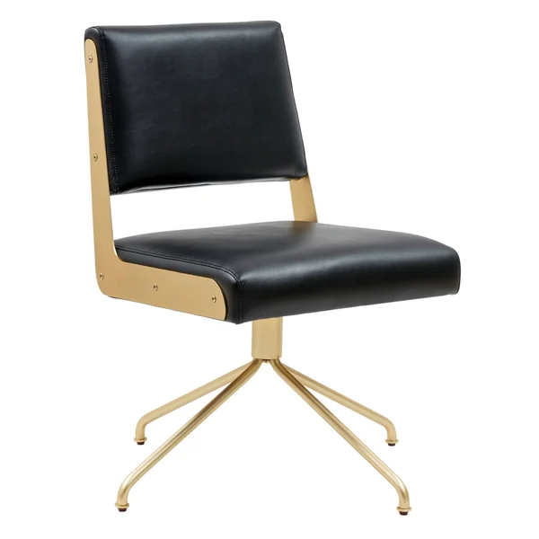 Safavieh Couture Emmeline Swivel Office Chair - Slate Grey, Silver
