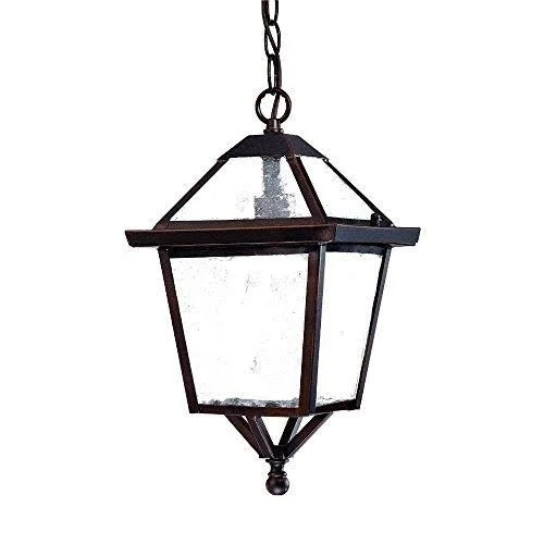 One Light Architectural Bronze Hanging Lantern 7616ABZ