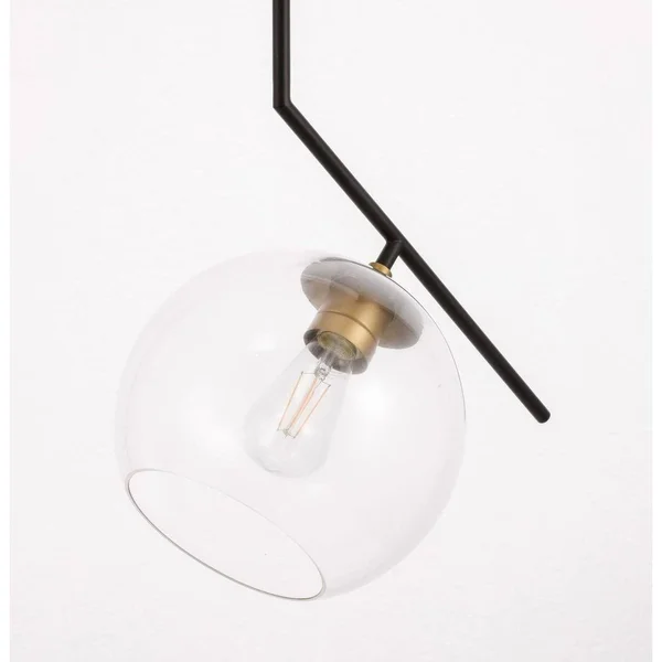 Bastina 10-Inch 1-DownLight Clear Glass Pendant Chrome