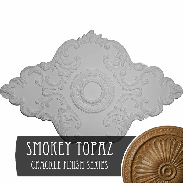 Ekena Millwork CM67PESTC 67 1/8x22W x 48 5/8x22H x 1 7/8x22P Piedmont Ceiling Medallion (Fits Canopies Up to 6 1/2x22) - Hand-Pai