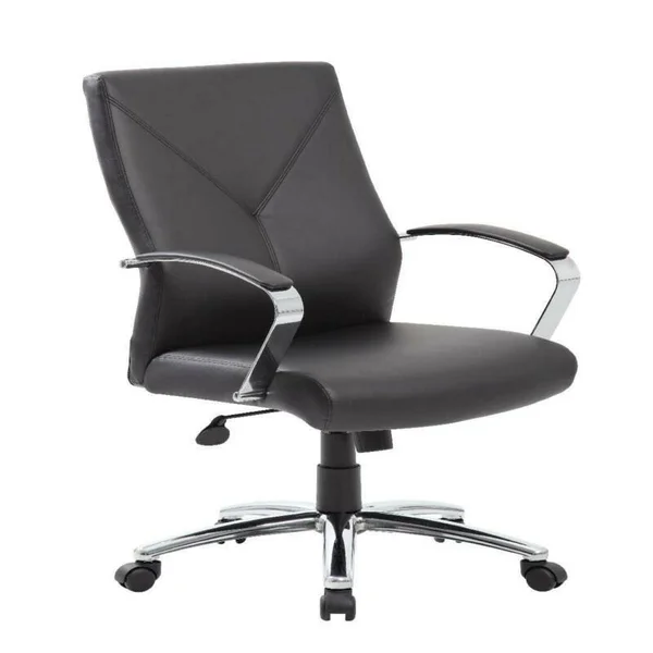 Boss Office Home Modern Executive Leather Desk Chair with Chrome Finish - Multi