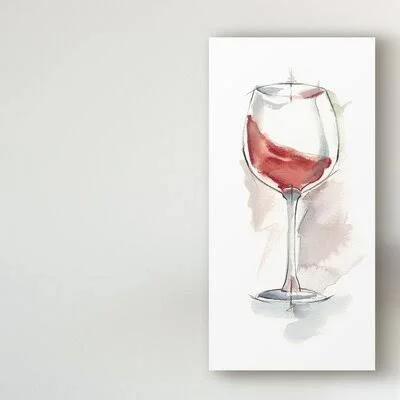 &Wine Glass Study IV& Painting on Wrapped Canvas Fleur De Lis Living Size: 47x22 H x 24x22 W x 2x22 D