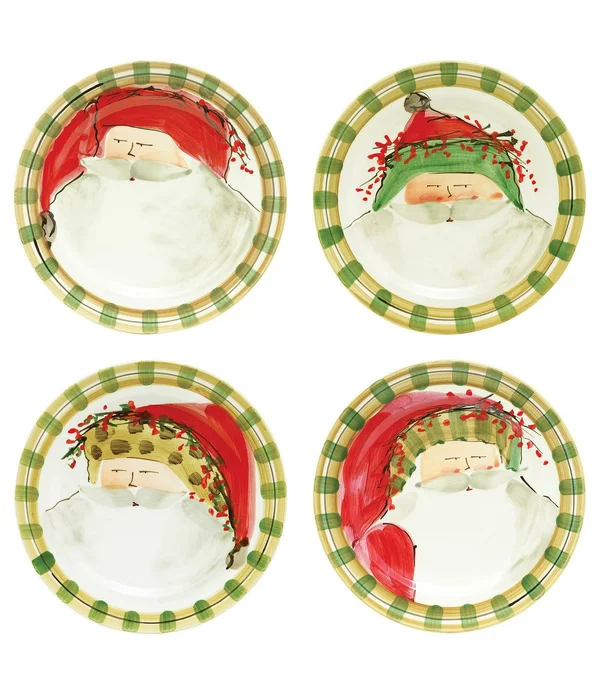 Vietri Old St Nick Dinner Plate - Striped