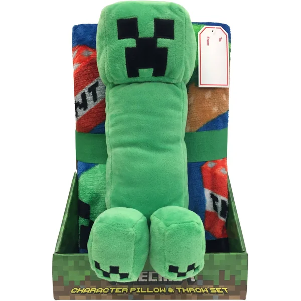 Minecraft Throw Pillow Green