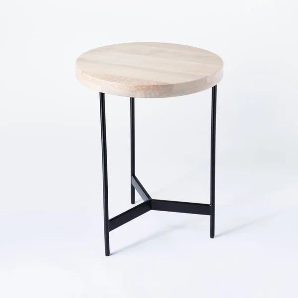 Villa Park Round Wooden End Table Brown - Threshold Designed with Studio McGee
