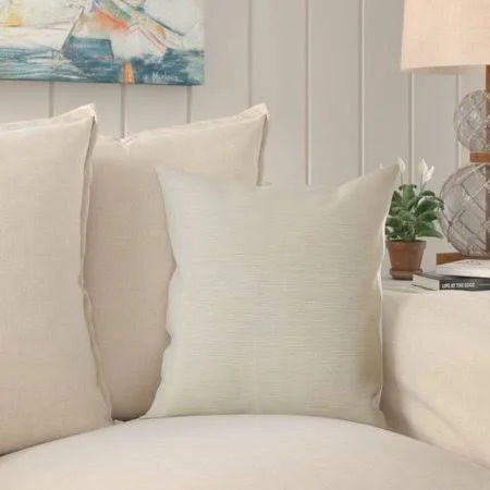Highland Dunes Beaty Solid Pillow, Size: 12 inch x 18 inch, Beige