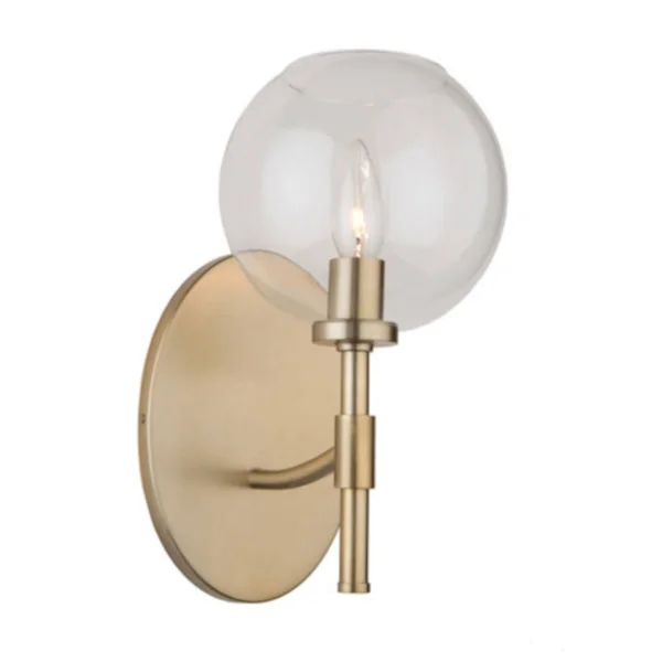 251 First York One-Light Wall Sconce in Satin Brass - Transitional, Bellacor 2219008