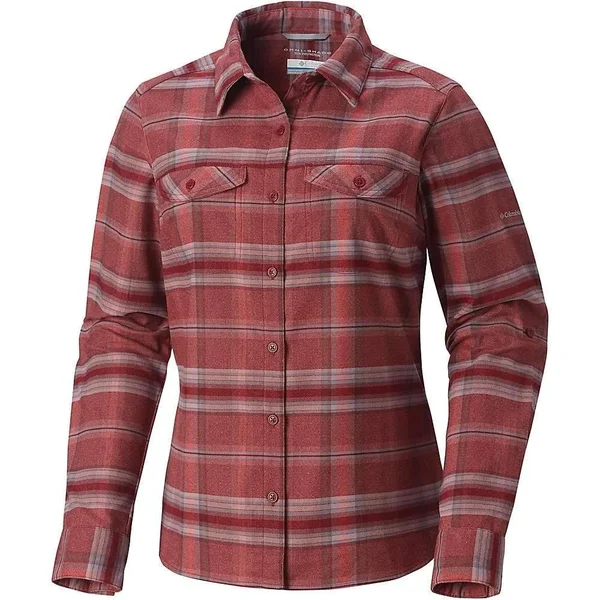 Columbia Women's Silver Ridge LS Flannel Shirt - 3X - Crystal Blue Plaid