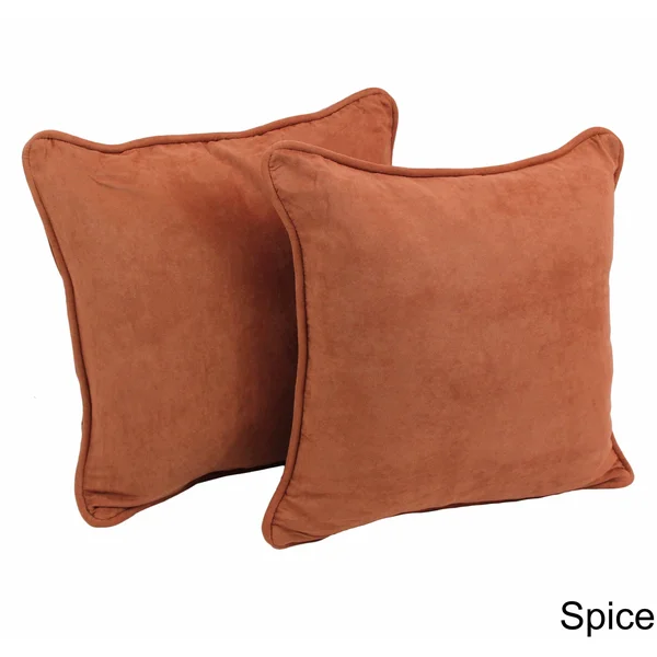 Copper Grove Elk Island 18-inch Microsuede Throw Pillow (Set of 2) Spice