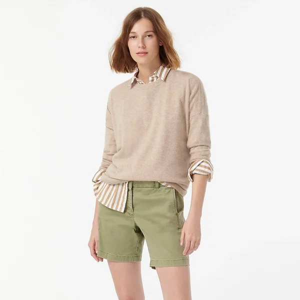 J.Crew Womens 4x22 Stretch Chino Short (Size 6)
