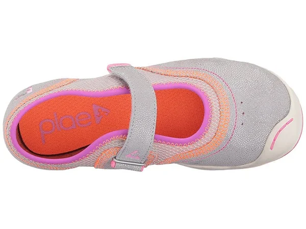 PLAE Emme Kids& Sneaker, Silver/Pink, 9