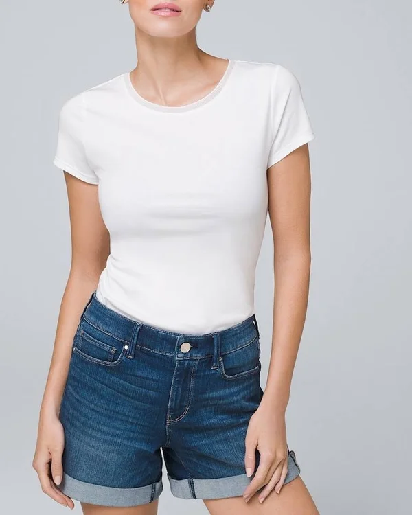 Women's Pima Cotton Tee by White House Black Market, White