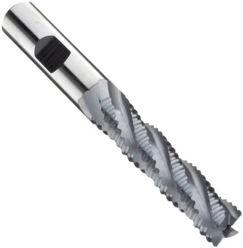 Niagara Cutter N71245 Cobalt Steel Square Nose End Mill, Weldon Shank, TiCN Finish, Roughing Cutting, Non-Center Cutting, 30-Deg