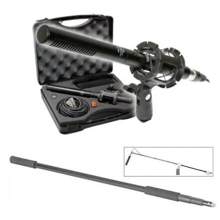 New Vidpro Xm-55 15 Piece Video and Broadcast Microphone +Mic Boom Pole 3- 8 ft