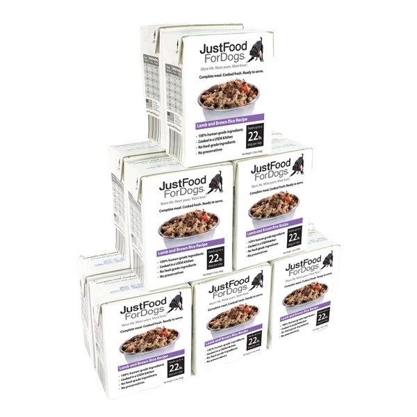 Just Food for Dogs 12 Pack Lamb & Brown Rice Dog Food, Fresh & Healthy Food for Dogs Gluten Free- PantryFresh