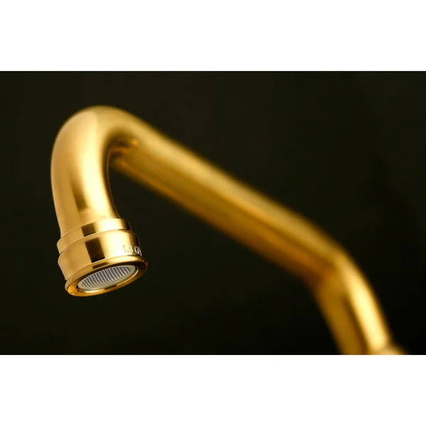 Kingston Brass Ks513sn 6 in. Adjustable Center Wall Mount Kitchen Faucet Brushed Nickel
