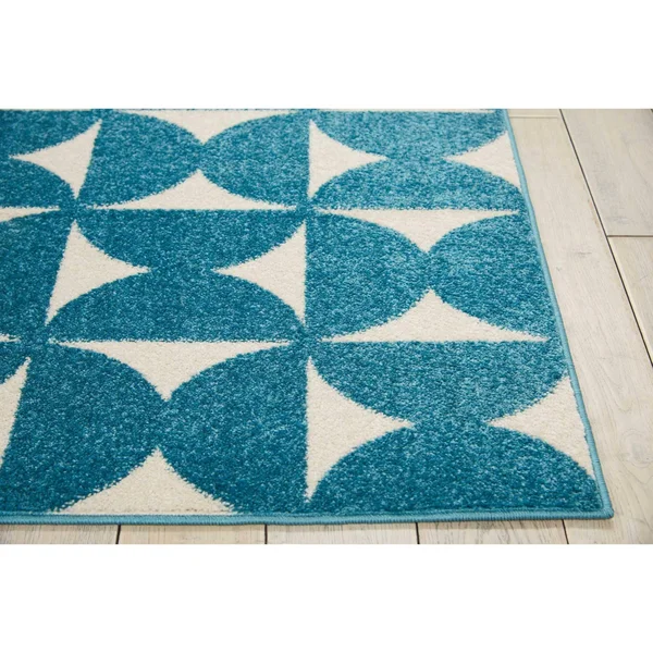 Nourison Harper DS301 Area Rug, Blue, 4& x 6&