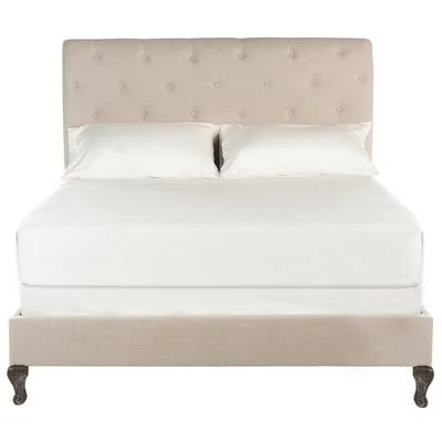 Vida Upholstered Sleigh Bed Viv + Rae Size: Queen - Color: Light Gray
