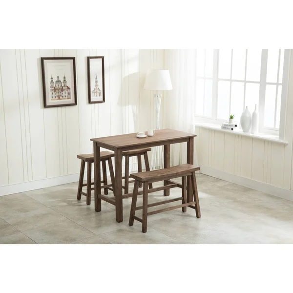 Boraam 4-Piece Sonoma Pub Set, Driftwood Gray
