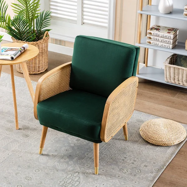 KINWELL Green Accent Armchair