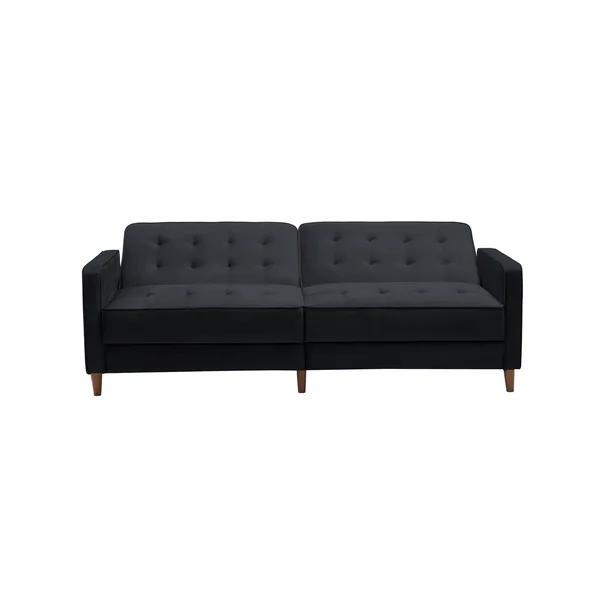 Modern Velvet Upholstered Sofa Bed - Grey