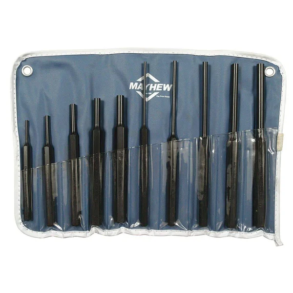 Mayhew 61511 Drive Pin Punch Set - 10 Pieces, Steel