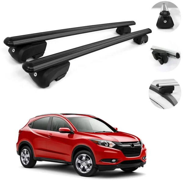 OMAC Automotive Exterior Accessories Roof Rack Crossbars - Aluminum Black Roof Top Cargo Racks, Luggage Ski Kayak Bike Carriers