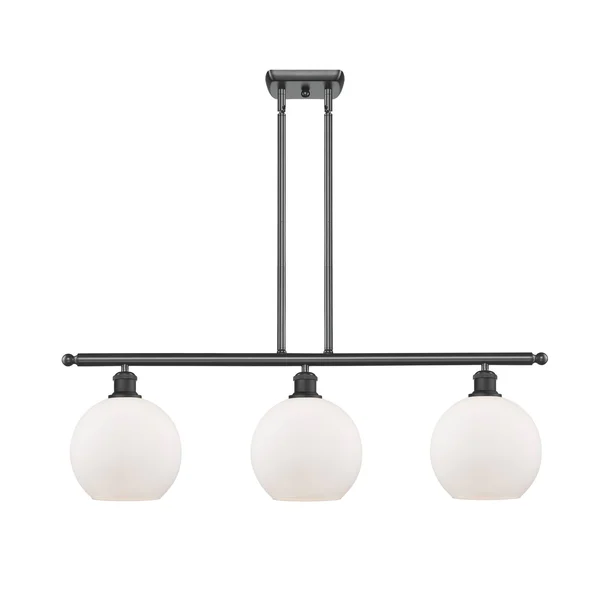 Innovations Lighting 516-3I-BK-G121 Athens - 3 Light Island Matte