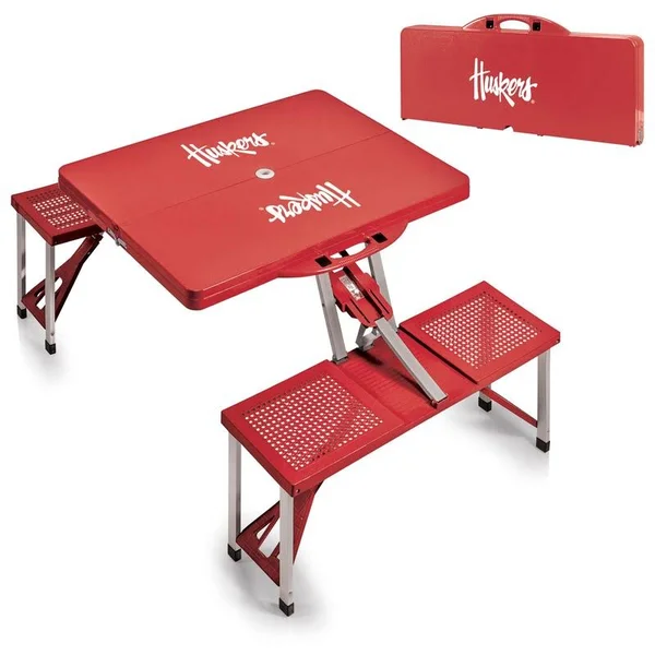 Nebraska Cornhuskers Folding Picnic Table Sport Red