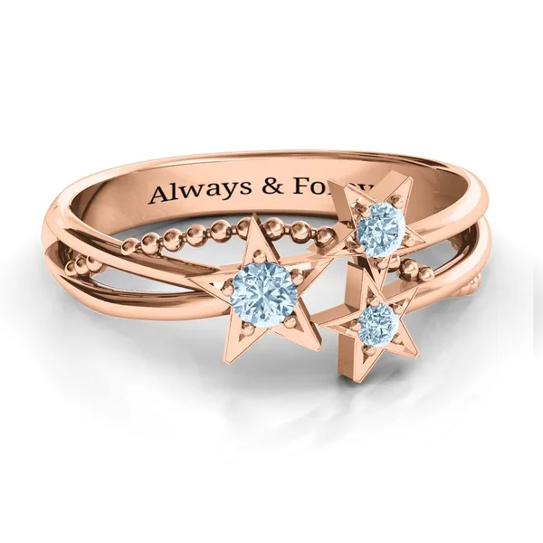 June Birthstone Twinkling Starlight Ring