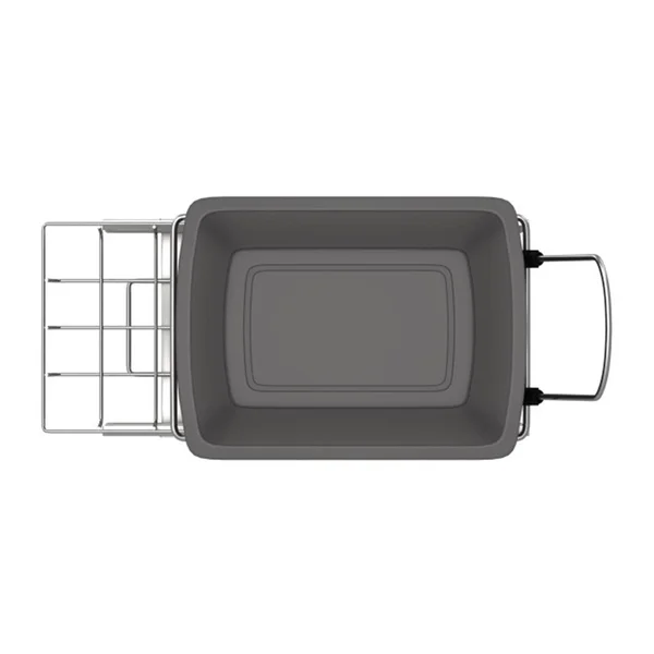 Rev-A-Shelf RV-12KD-13C-S Single 35 Quart Cabinet Pullout Waste Container, Gray