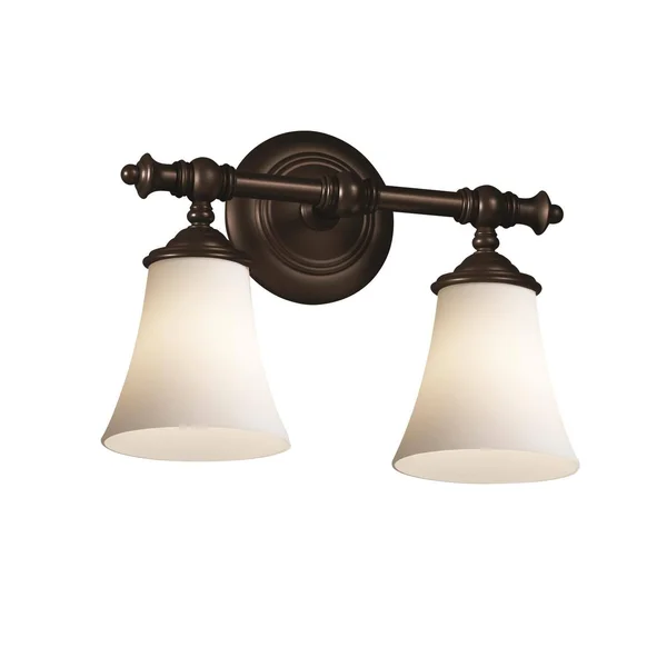 Justice Design Group FSN-8522-20-OPAL-DBRZ Tradition 2-Light Bath Bar